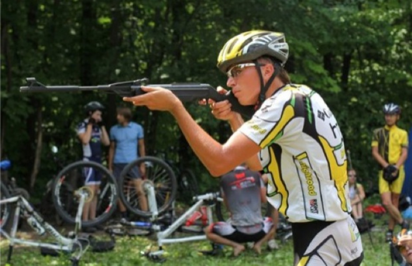 bike-pistol-shooting